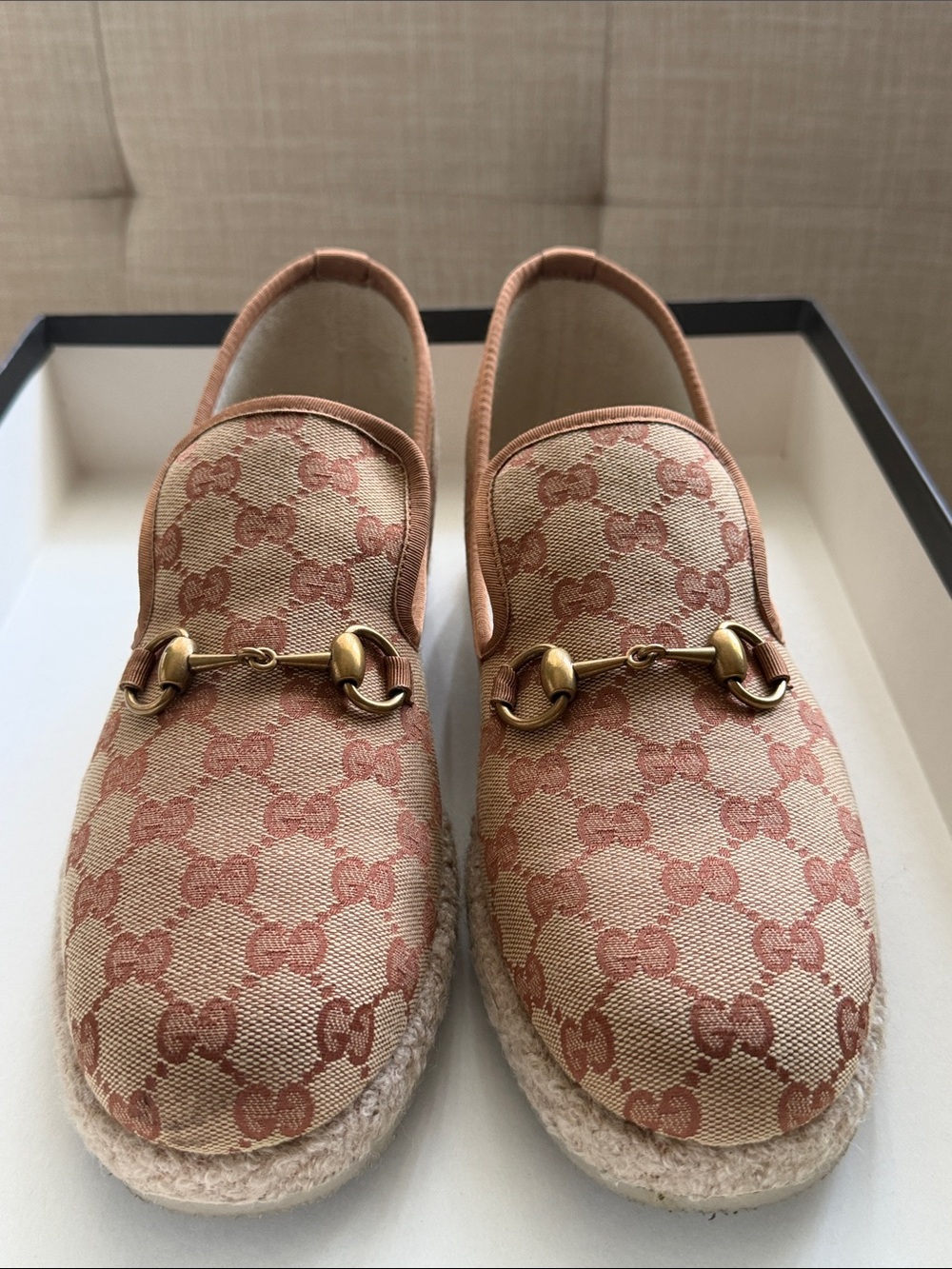 Gucci GG Supreme Horsebit "Summer Hybrid" Loafers - Picture 2 of 7